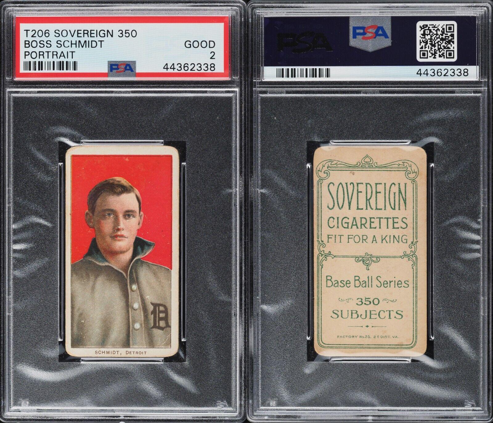 Boss Schmidt [Portrait] #NNO Baseball Cards 1909 T206 Sovereign 350