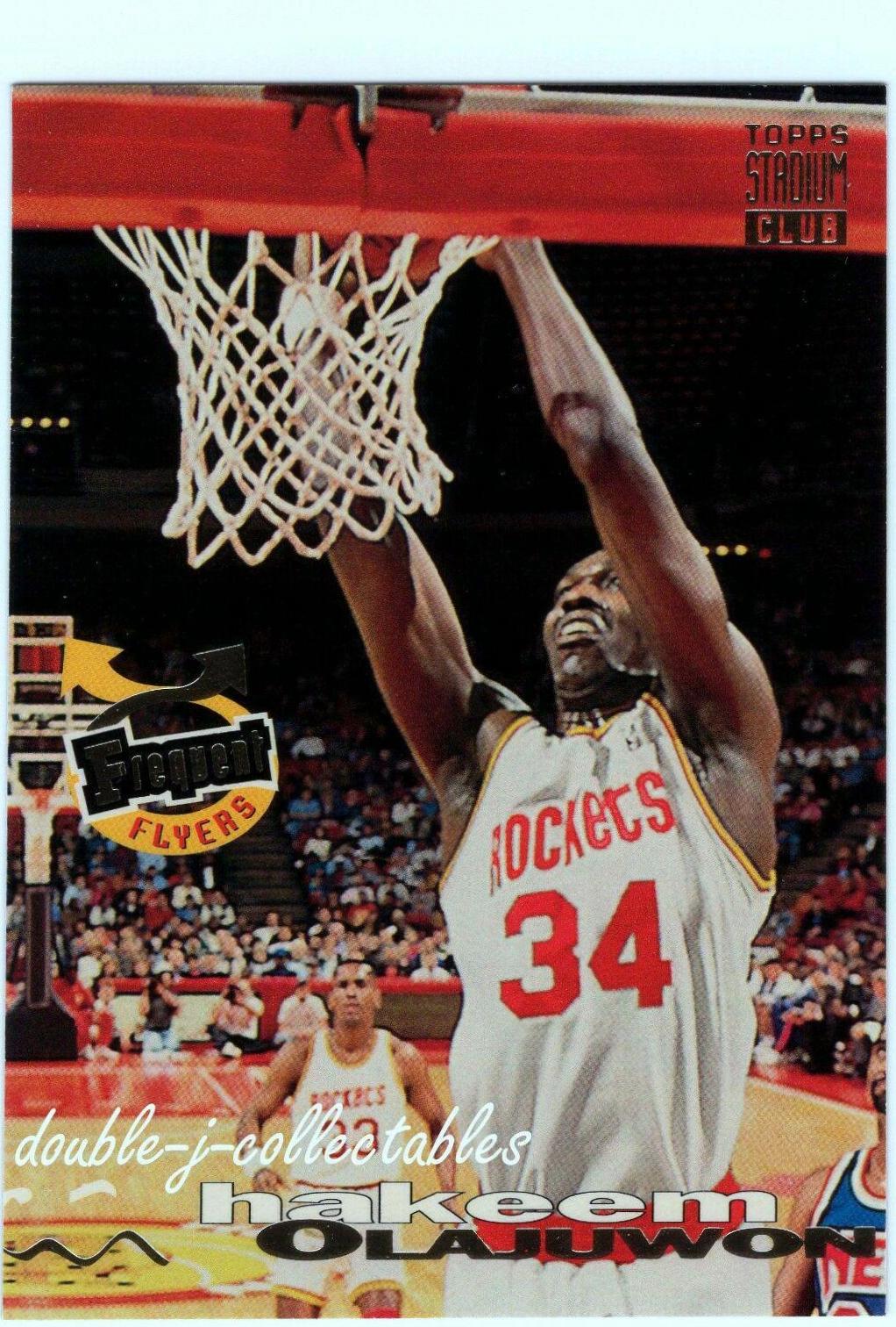 Hakeem Olajuwon [Frequent Flyers] #348 Basketball Cards 1993 Stadium Club