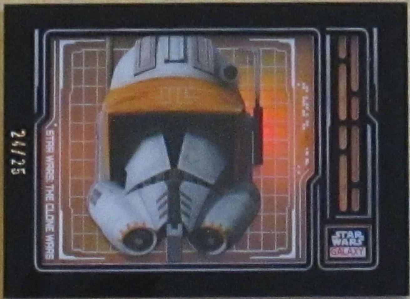 Commander Cody Helmet  [Orange Refractor] #AS-1 Star Wars 2024 Topps Chrome Galaxy Armor Shadowbox