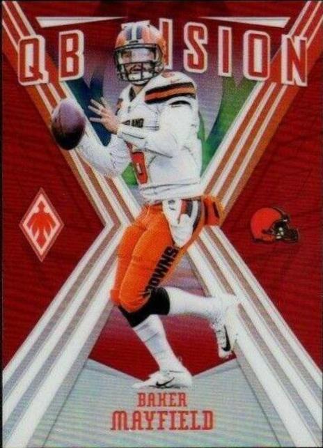 Baker Mayfield [Red] #9 Football Cards 2019 Panini Phoenix QB Vision