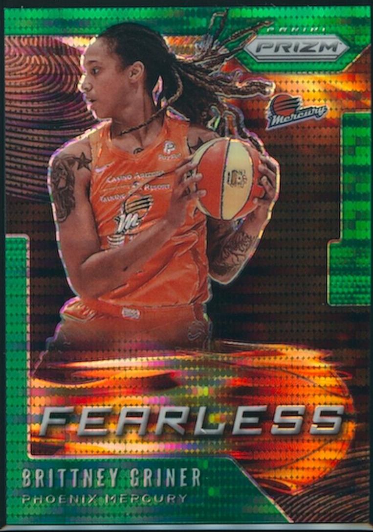 Brittney Griner [Prizm Green Pulsar] #7 Basketball Cards 2020 Panini Prizm WNBA Fearless