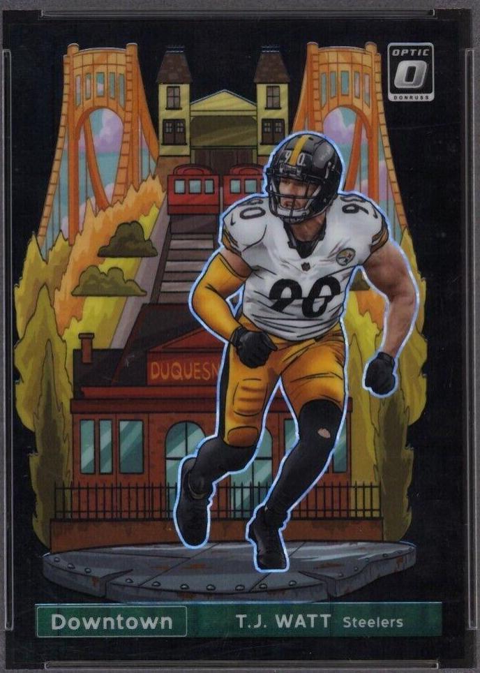 TJ watt donruss top downtown card