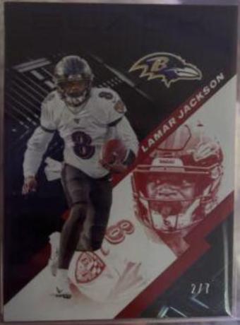 Lamar Jackson #7 Football Cards 2020 Panini Black