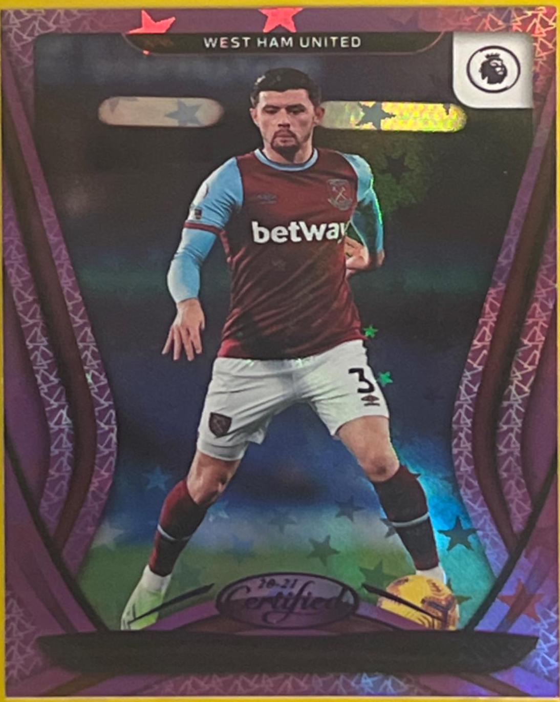 Aaron Cresswell [Purple Astro] #28 Soccer Cards 2020 Panini Chronicles Certified Premier League