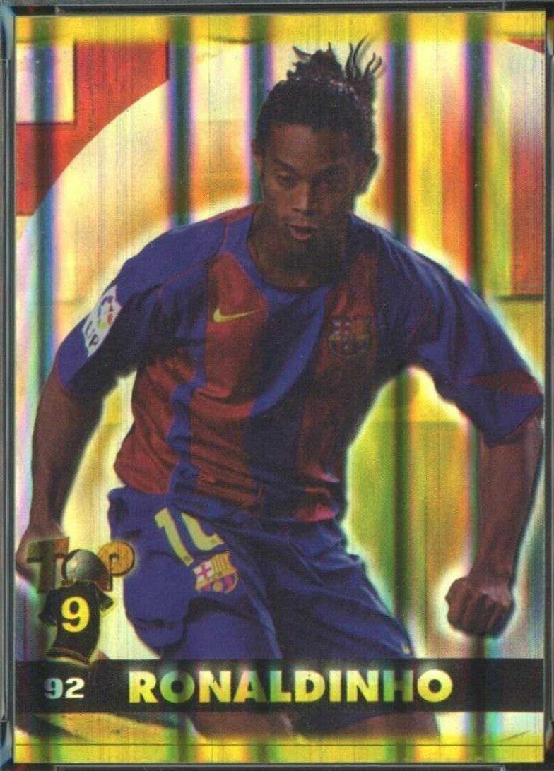 Ronaldinho [Foil] #92 Soccer Cards 2004 Mundi Cromo Top Liga