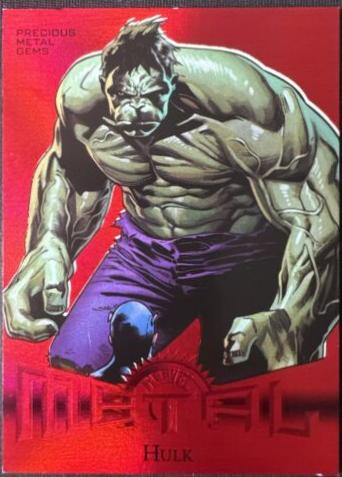 Hulk [Red Precious Metal Gems] #R-21 2024 SkyBox Metal Universe Avengers Retro