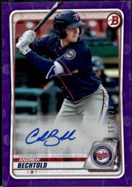 Andrew Bechtold [Purple] #PA-AB Baseball Cards 2020 Bowman Paper Prospect Autographs