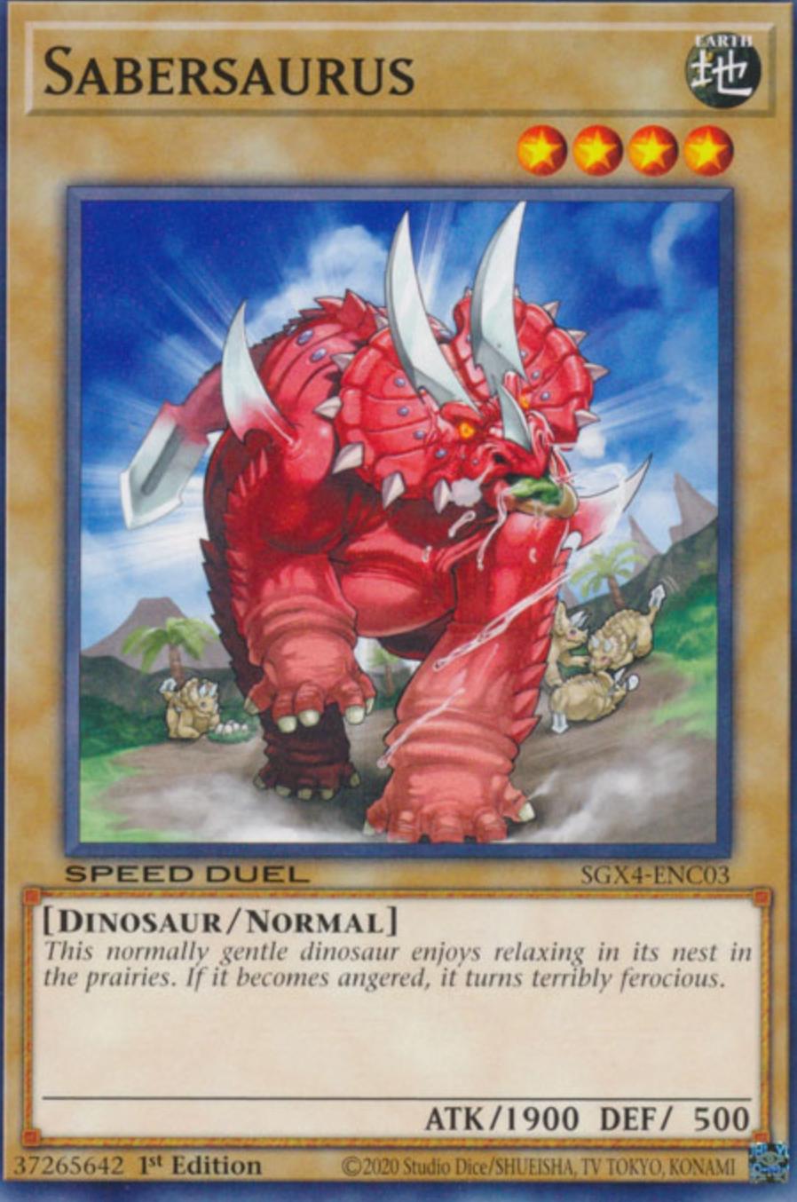 Sabersaurus SGX4-ENC03 YuGiOh Speed Duel GX: Midterm Destruction