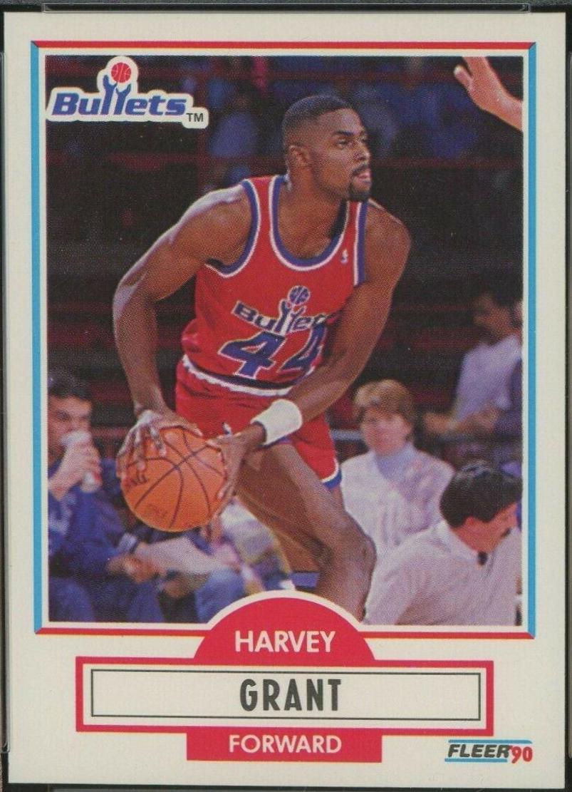 Harvey Grant #192 Basketball Cards 1990 Fleer