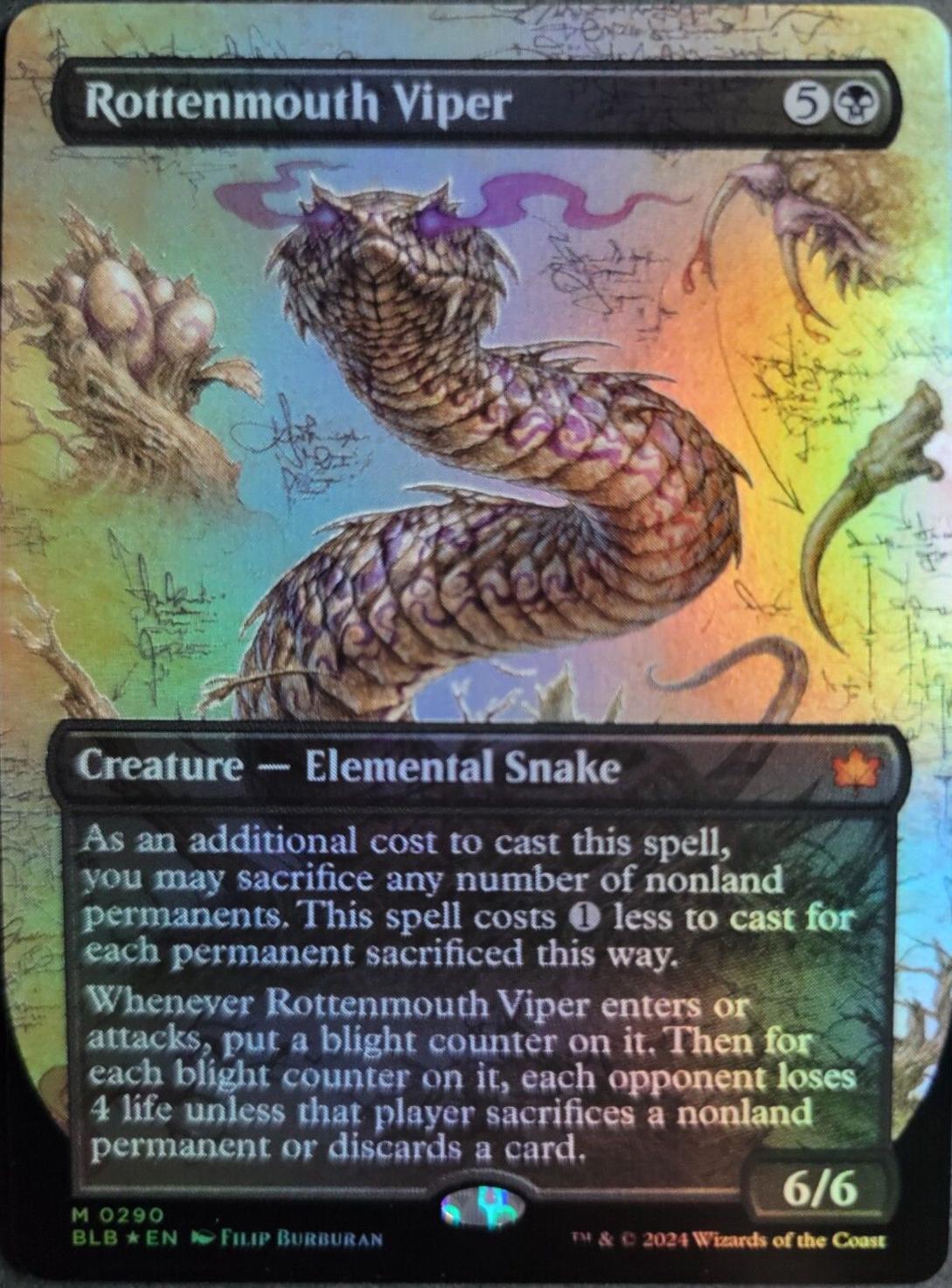 Rottenmouth Viper [Foil] #107 Magic Bloomburrow