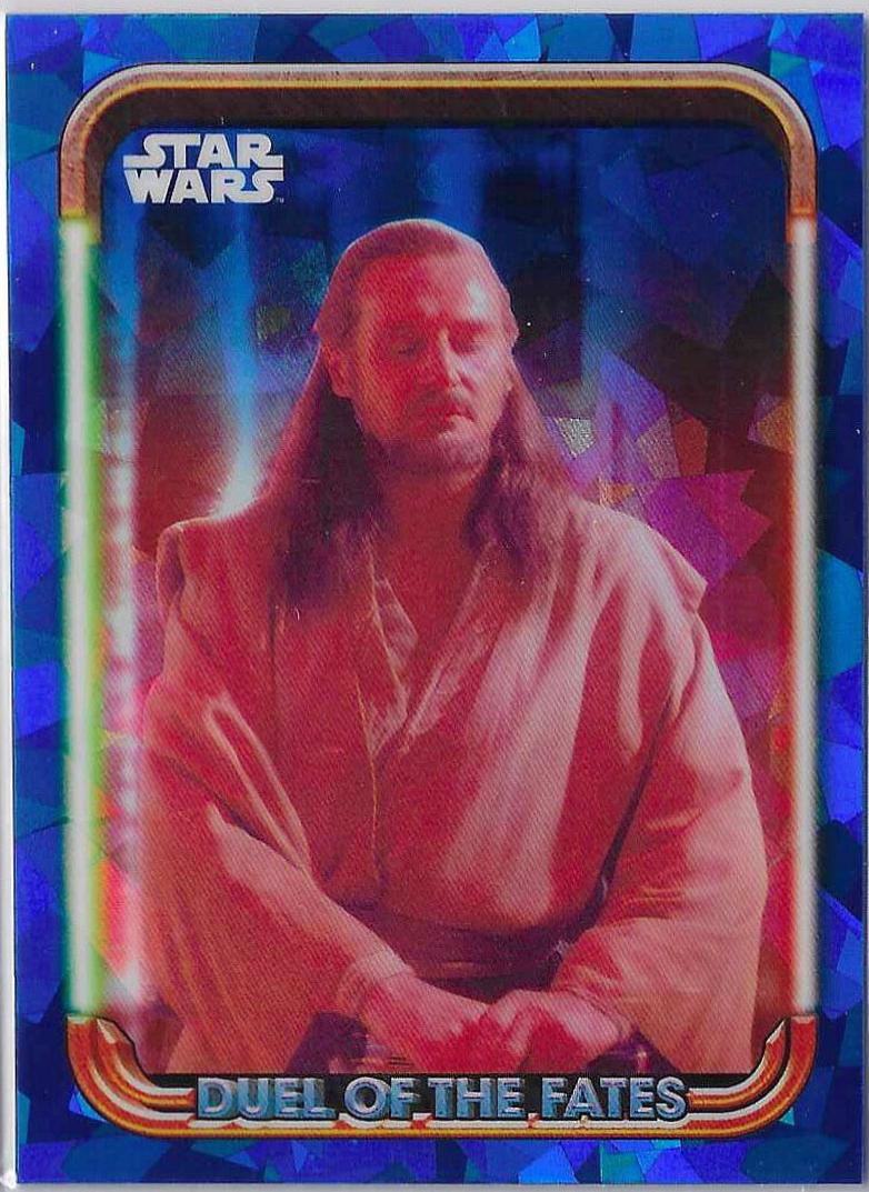 A Moment of Calm for Qui-Gon Jinn #DF-10 Star Wars 2024 Topps Chrome Sapphire Duel of the Fates