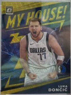 Luka Doncic [Gold Wave] #1 Basketball Cards 2019 Panini Donruss Optic My House