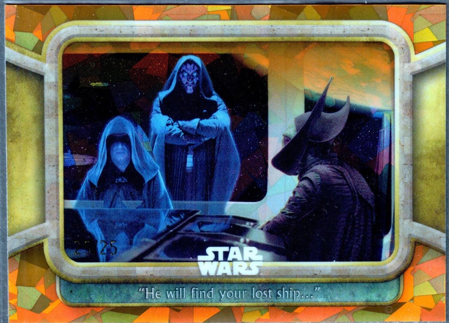 He Will Find Your Lost Ship [Orange] #29 Star Wars 2024 Topps Chrome Sapphire