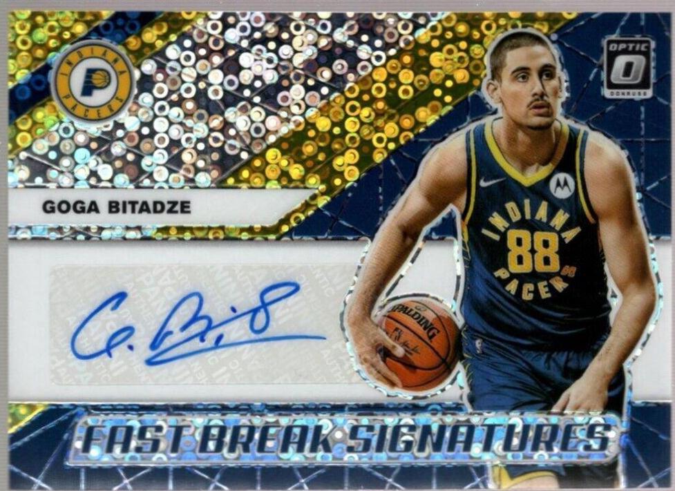 Goga Bitadze [Gold] #FB-GGB Basketball Cards 2019 Panini Donruss Optic Fast Break Signatures