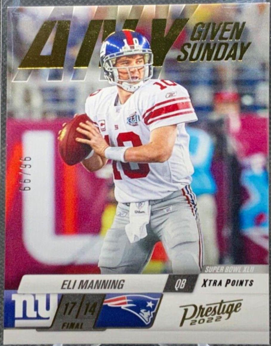 Eli Manning [Gold] #6 Football Cards 2022 Panini Prestige Any Given Sunday