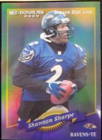 Shannon Sharpe [Season Stat Line] #11 Football Cards 2000 Panini Donruss