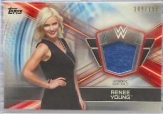 Renee Young #SR-RY Wrestling Cards 2019 Topps WWE Road to Wrestlemania Shirt Relics