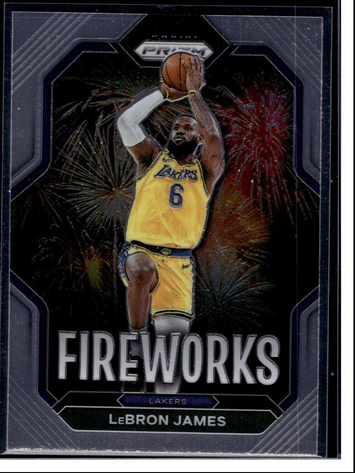 LeBron James Panini Prizm Fireworks PSA outlet 10