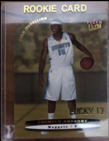 Carmelo Anthony #173 Basketball Cards 2003 Ultra Gold Medallion