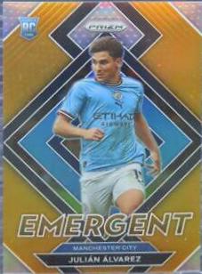 Julian Alvarez [Orange] #1 Soccer Cards 2022 Panini Prizm Premier League Emergent