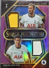 Harry Kane / Heung Min Son [Purple] #DS-TOA Soccer Cards 2022 Panini Select Premier League Dual Swatches