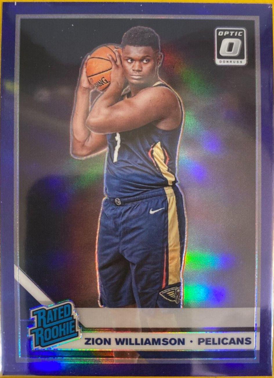 Zion Williamson 2019-20 Donruss Optic Purple Prizm RC #158 Rookie PSA hotsell 9 Pelicans