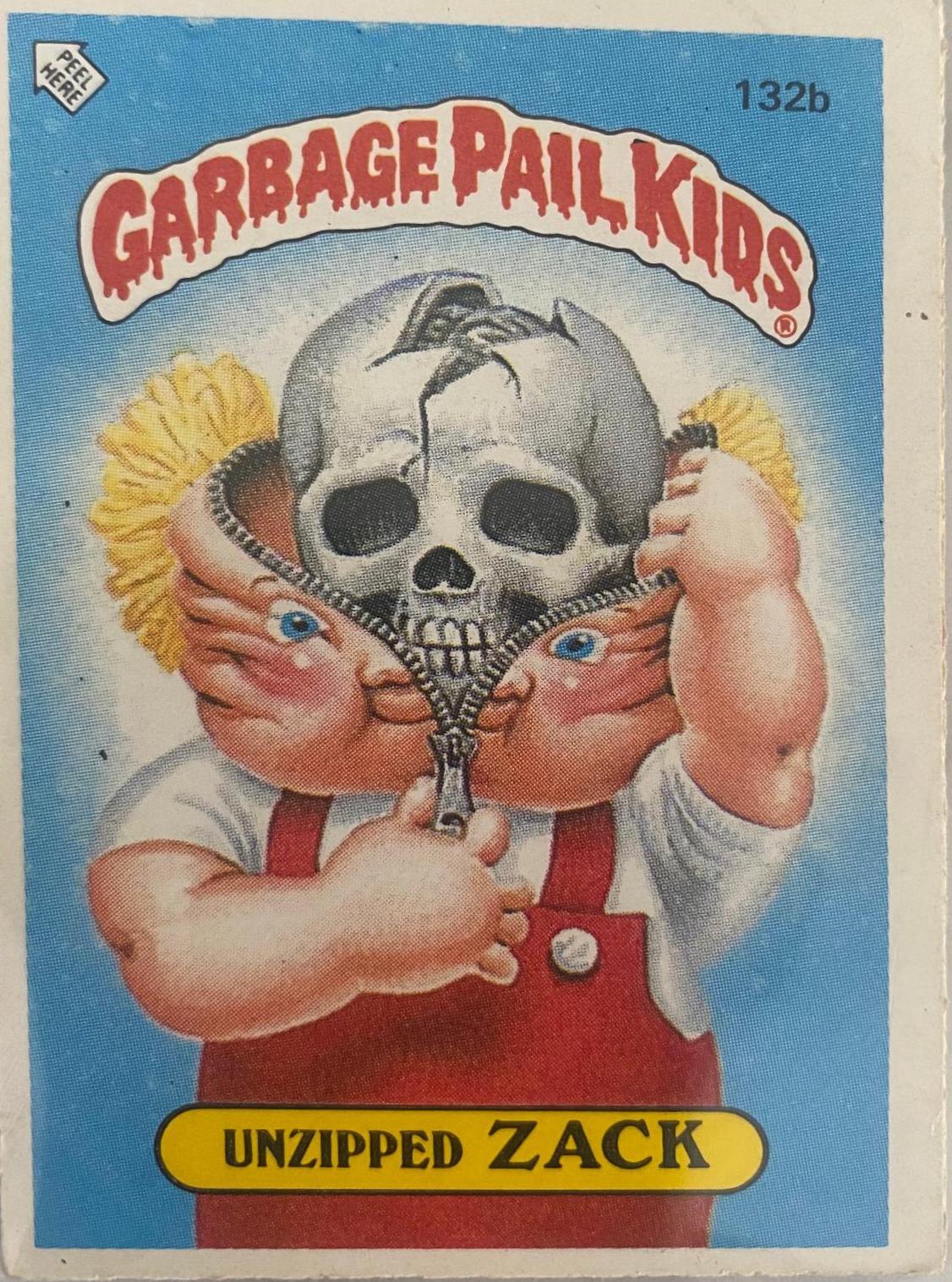 Unzipped Zack #132B Garbage Pail Kids 1986 Mini