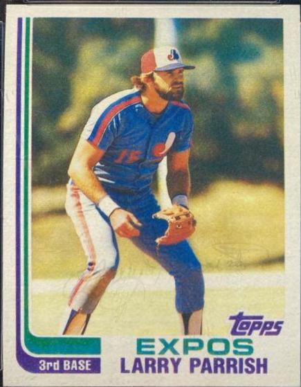 Larry Parrish [Blackless] #445 Baseball Cards 1982 Topps