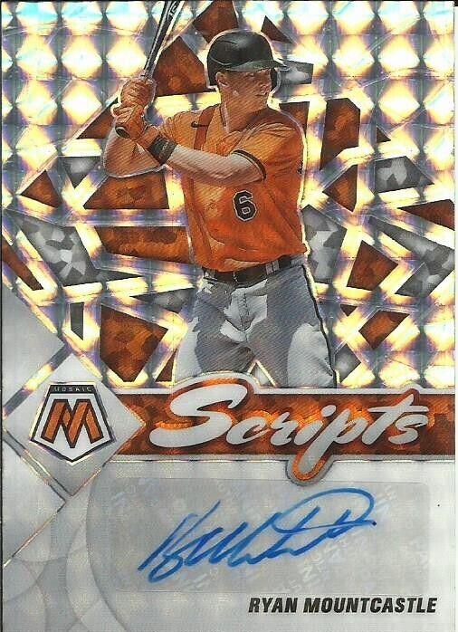 Ryan Mountcastle [Orange] #SC-RM Baseball Cards 2022 Panini Mosaic Scripts Autographs