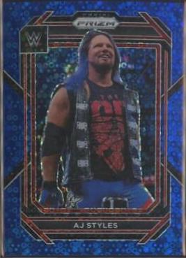 AJ Styles [Under Card Blue] #119 Wrestling Cards 2023 Panini Prizm WWE