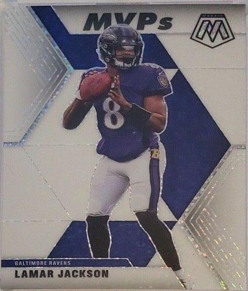 2020 Panini on sale Mosaic #296 LAMAR JACKSON MVP Green Prizm PSA 10 GEM Mint RAVENS