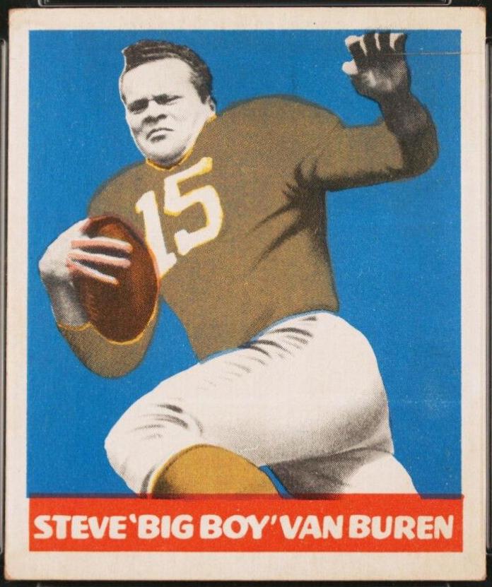 Steve Van Buren [Green Jersey, Green Sock] #22 Football Cards 1948 Leaf