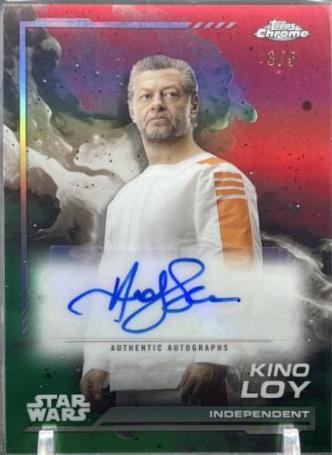 Andy Serkis as Kino Loy [Dathomir Red Refractor] #AU-AS Star Wars 2024 Topps Chrome Autograph