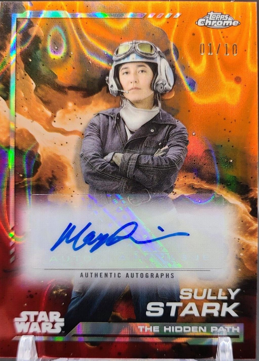 Maya Erskine as Sully Stark [Mustafar Lava Refractor] #AU-ME Star Wars 2024 Topps Chrome Autograph