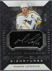 Mario Lemieux #SB-ML Hockey Cards 2021 Upper Deck Black Diamond Silver on Black Signatures Prices