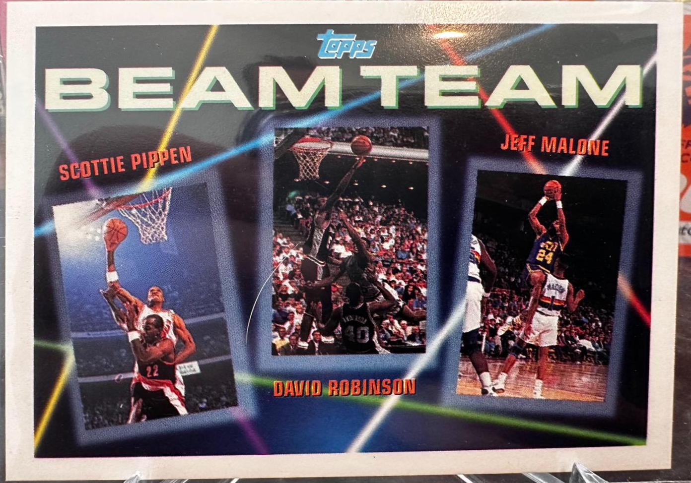 Jeff Malone, David Robinson, Scottie Pippen #6 Basketball Cards 1992 Topps Beam Team