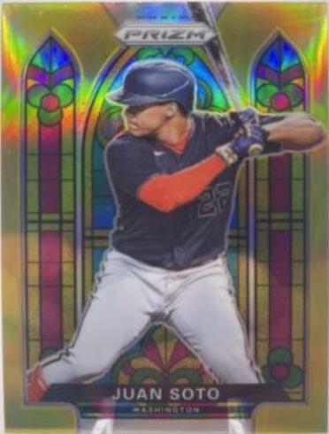 Juan Soto [Gold Prizm] #SG-3 Baseball Cards 2021 Panini Prizm Stained Glass