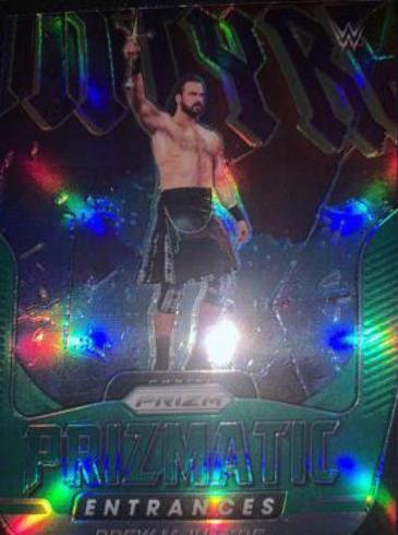 Drew McIntyre [Green Prizm] #21 Wrestling Cards 2022 Panini Prizm WWE Prizmatic Entrances