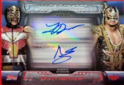 Lince Dorado, Gran Metalik [Blue] #DA-LH Wrestling Cards 2021 Topps WWE Undisputed Dual Autographs