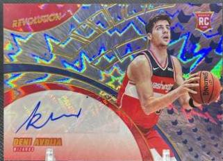 Deni Avdija [Fractal] Basketball Cards 2020 Panini Revolution Rookie Autographs