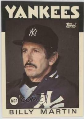 Billy Martin #651 Baseball Cards 1986 Topps Tiffany