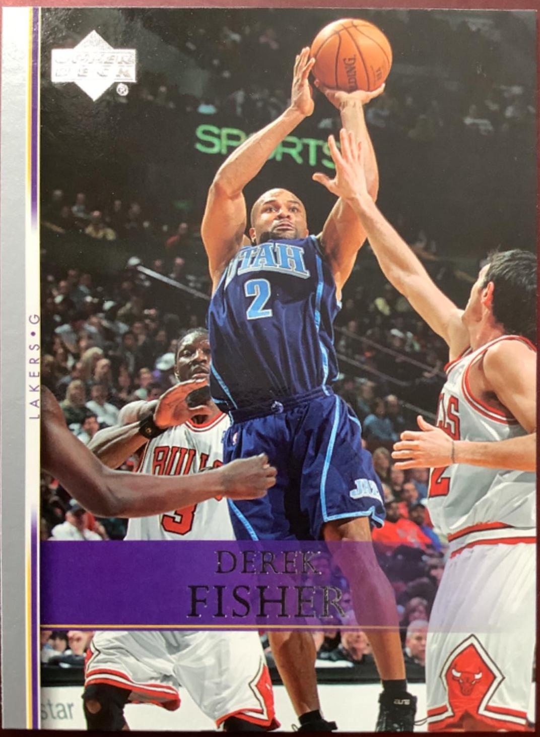 Derek Fisher #80 Basketball Cards 2007 Upper Deck