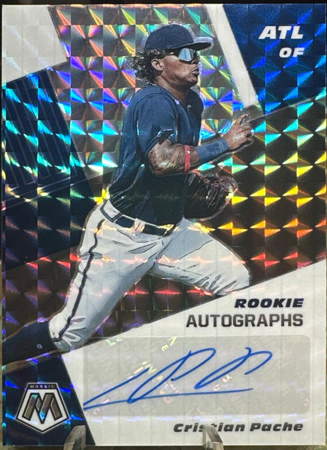 Cristian Pache #RAM-CP Baseball Cards 2021 Panini Mosaic Rookie Autographs