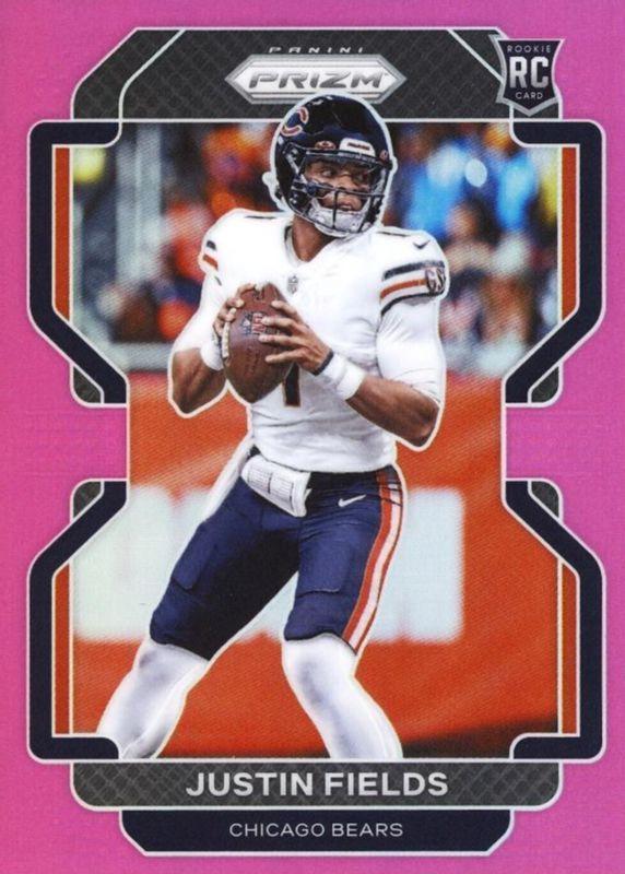 2021 Panini Prizm Football outlet Justin Fields PINK SP Prizm RC SP #334 Bears