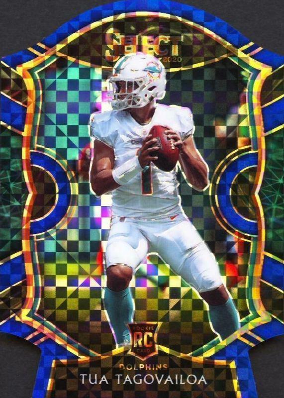 Tua Tagovailoa 2020 Dolphins Select outlet Blue Die Cut RC SGC 10