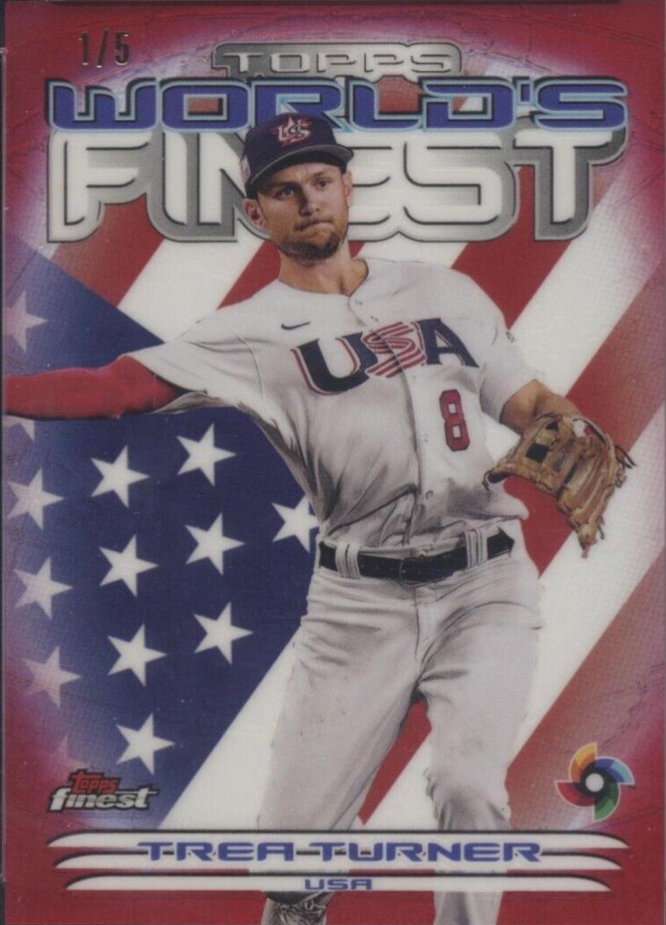 Trea Turner [Red] #72 Baseball Cards 2023 Topps Finest