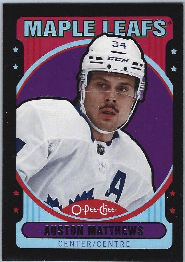 Auston Matthews [Retro Black] #7 Hockey Cards 2021 O Pee Chee