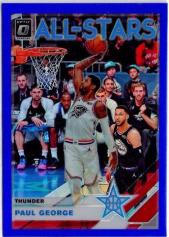 Paul George [Blue] #2 Basketball Cards 2019 Panini Donruss Optic All-Stars