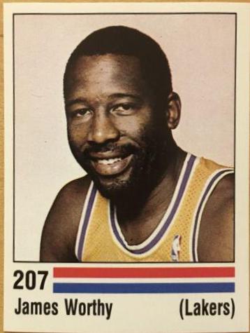 James Worthy #207 Basketball Cards 1988 Panini Spanish Sticker