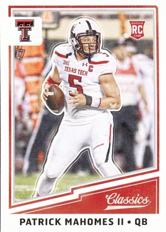 RC PATRICK MAHOMES GLOSSY ROOKIE CARD PANINI CLASSICS 2017 2024 KANSAS CITY KC CHIEFS